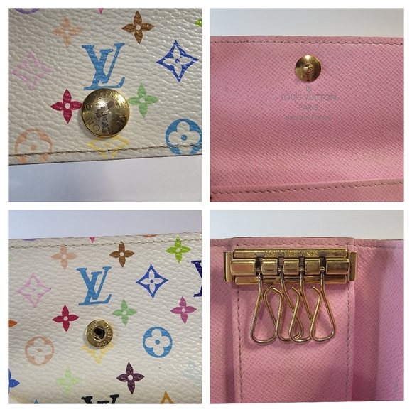 LOUIS VUITTON Murakami Sarah Wallet & 4 Ring Key-case Set. VGUC - Picture 7 of 14